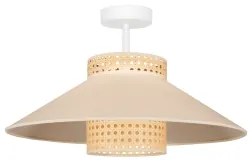 Duolla - Felületre szerelhető csillár RIO RATTAN 1xE27/15W/230V átm. 45 cm bézs/rattan