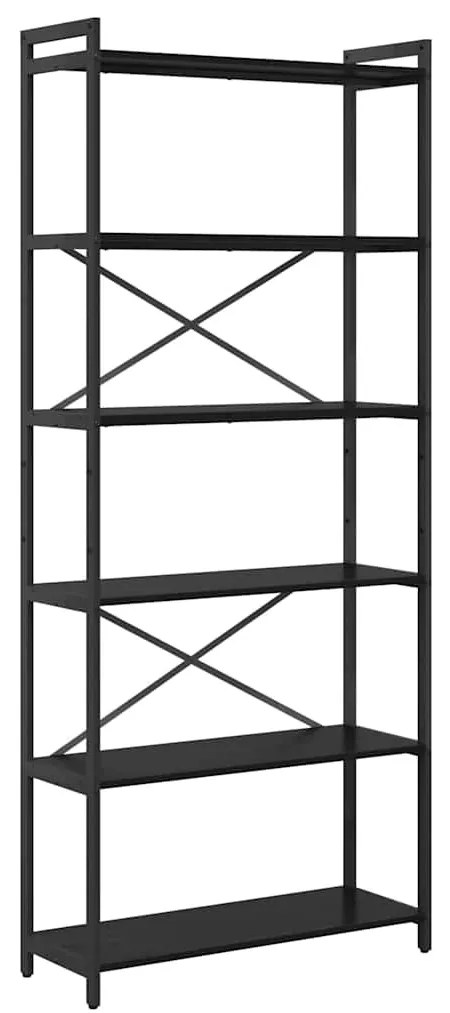Könyvszekrény Musta tammi 80 x 30 x 188 cm Faanyag