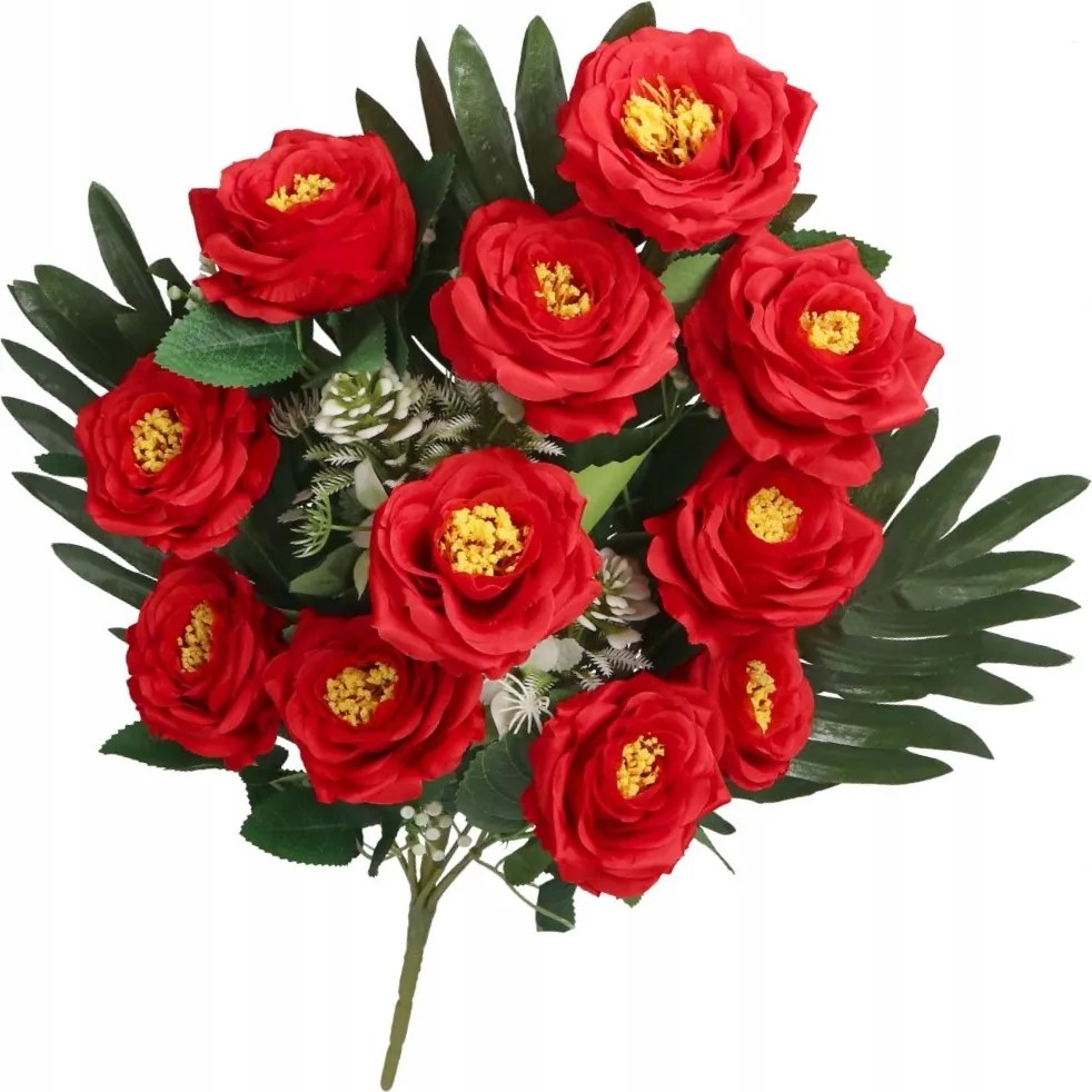 Rózsa Csokor Művirág Élő 55 CM Nagy Csokor Sűrű