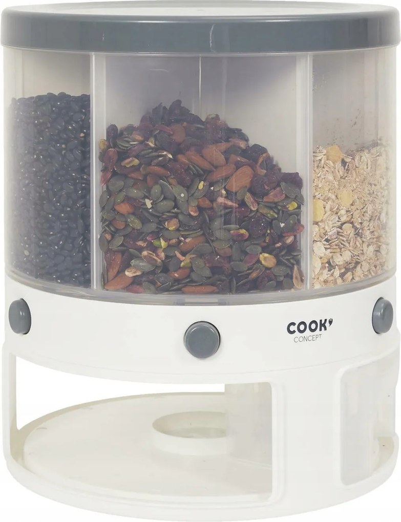 Forgatható Adagoló ömlesztett műanyag termékekhez 6 Rekeszes 1,5L