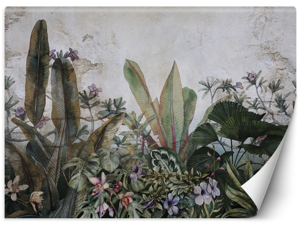 Gario Fotótapéta Egzotikus levelek, monstera akvarellel festve Anyag: Vlies, Méret: 150 x 105 cm