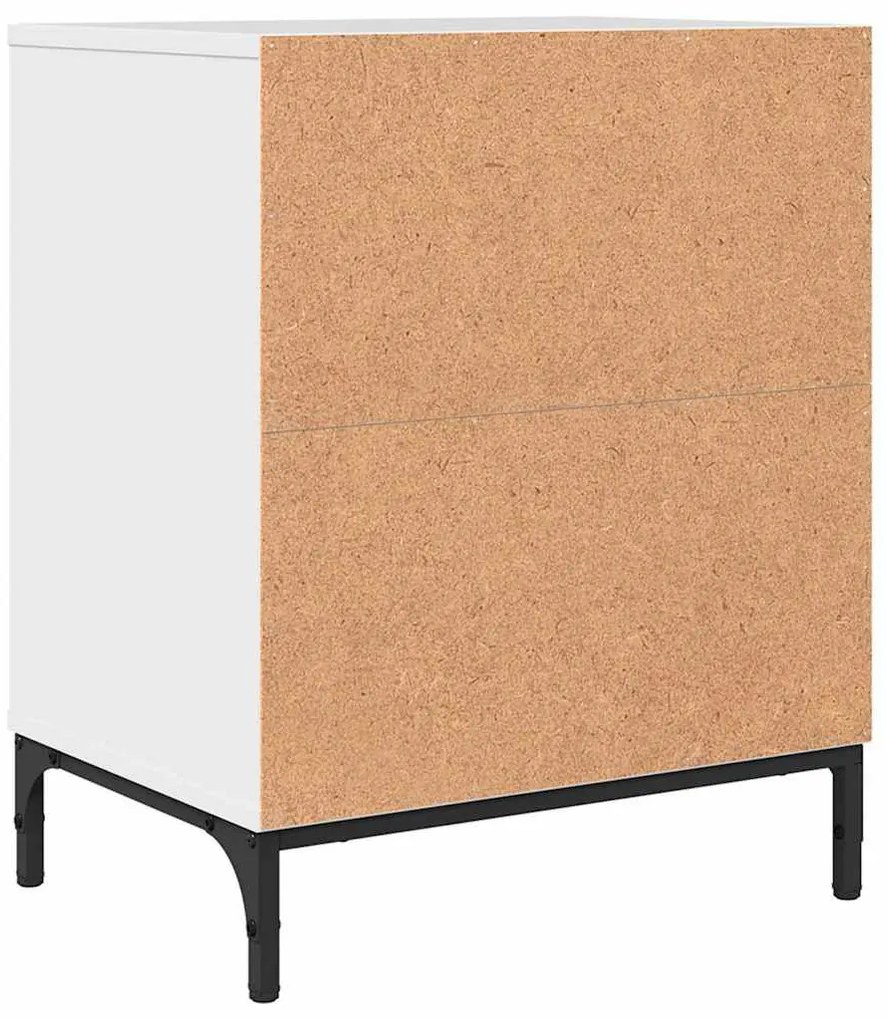 Éjjeliszekrények 2 pcs Magasfényű fehér 49 x 36 x 61 cm Faanyag