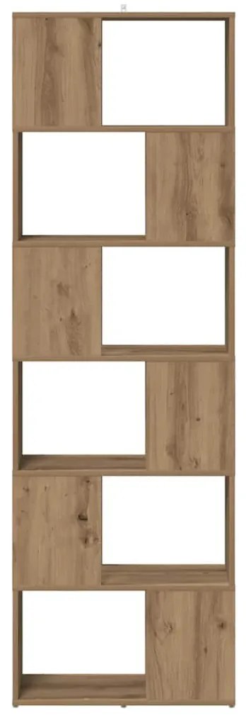 kézműves tölgy könyvszekrény/térelválasztó 60 x 24 x 186 cm