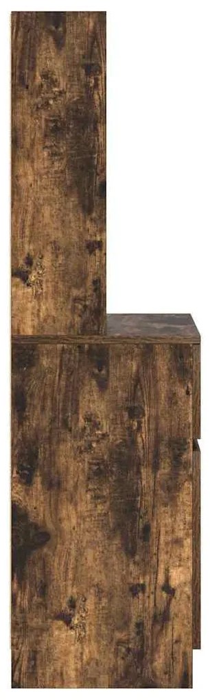 füstös tölgy színű szerelt fa éjjeliszekrény 39x35x125 cm