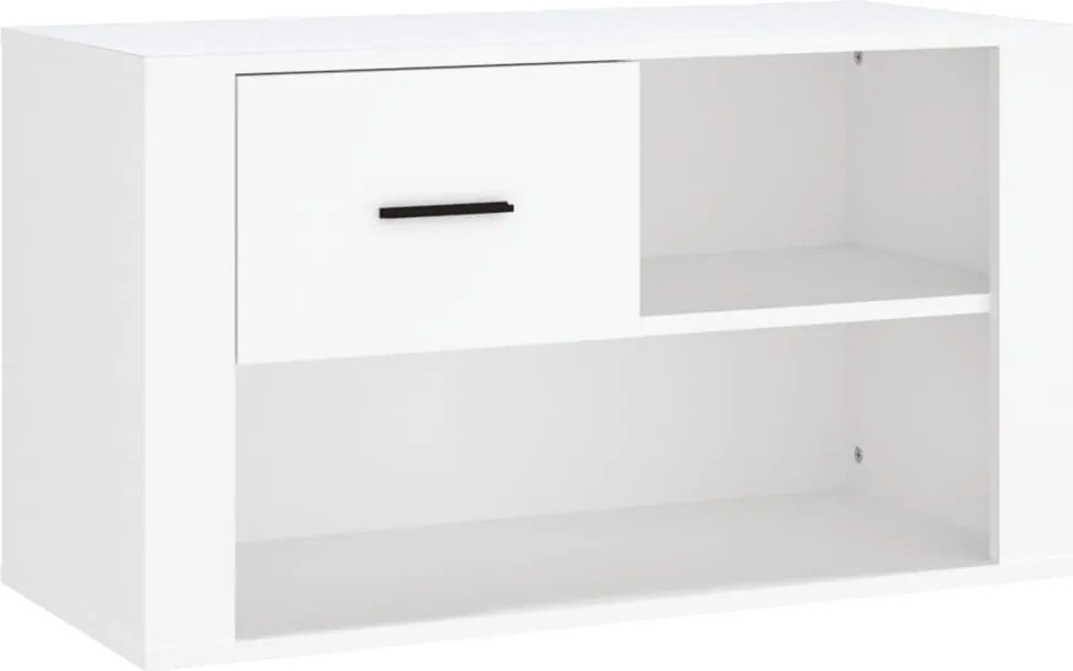 vidaXL fehér szerelt fa cipősszekrény 80x35x45 cm