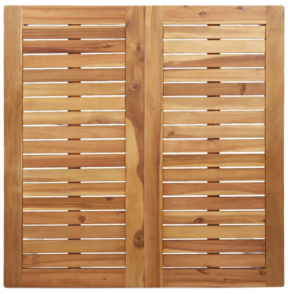 5 részes Kerti Étkezősor Tömör Fa Akác, Kültéri Étkezőasztal 90x90x74.5 cm Tömör Fa Akác