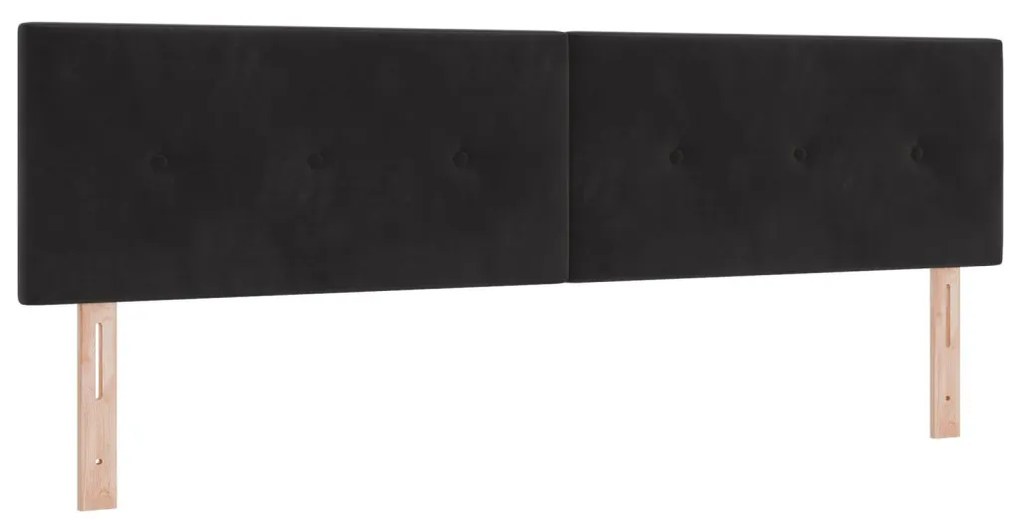 Fejtámla Gombos Fekete 180 cm Bársony