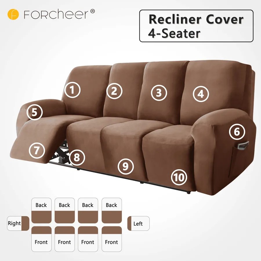 Relax Fotel Huzat (bársonyos, 4 üléses, barna)