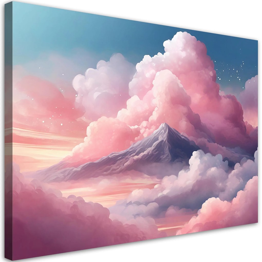 Gario Vászonkép Rózsaszín felhők és az ég Méret: 120 x 80 cm