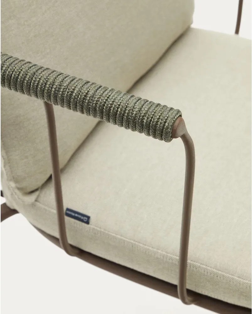 Zöld-bézs fém kerti szék Salguer – Kave Home