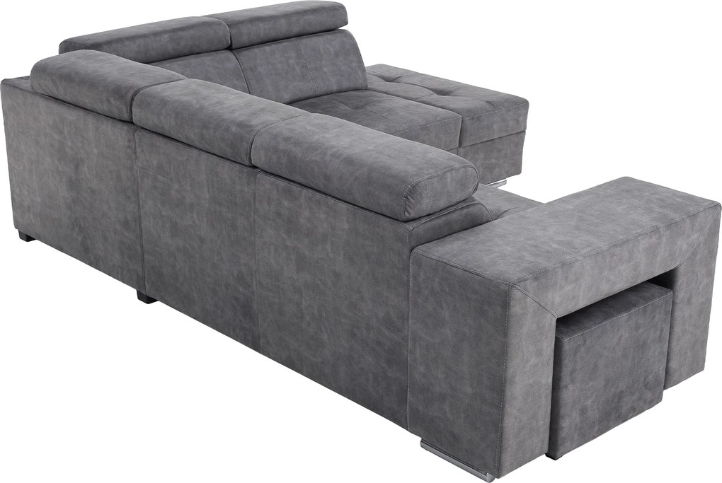 Ülőgarnitúra, szürke, jobbos, MALAGA