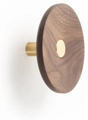 Fogas  Viefe ZOOT  gomb, 120mm, fa-alumínium, csiszolt sötét sárgaréz + dió EI