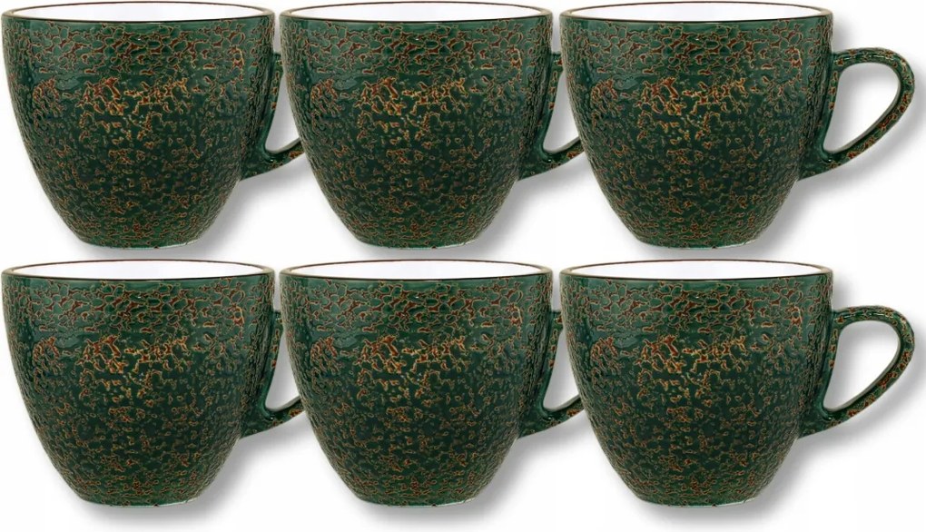 Kávéscsésze porcelán zöld 300 ml Wilmax 6 db