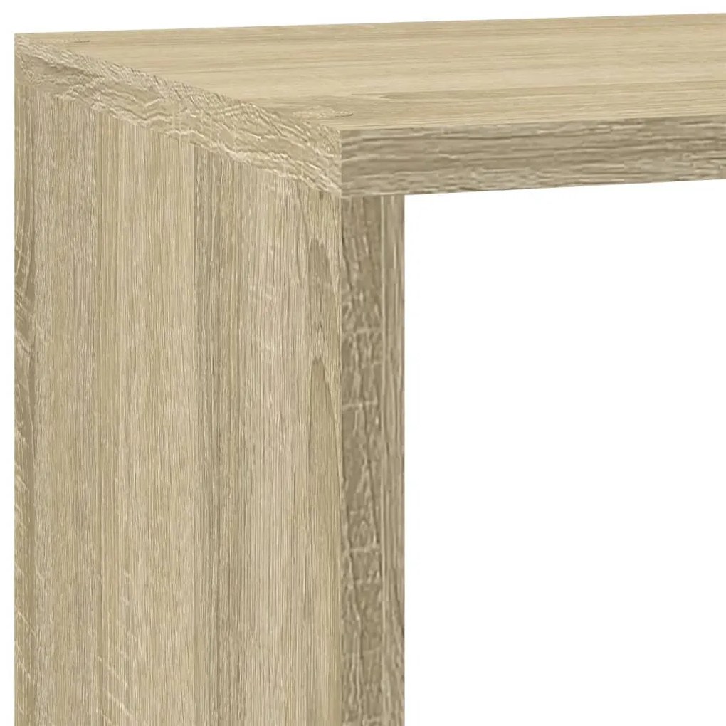 3 szintes sonoma tölgy elválasztó könyvespolc 137,5x29x103,5 cm