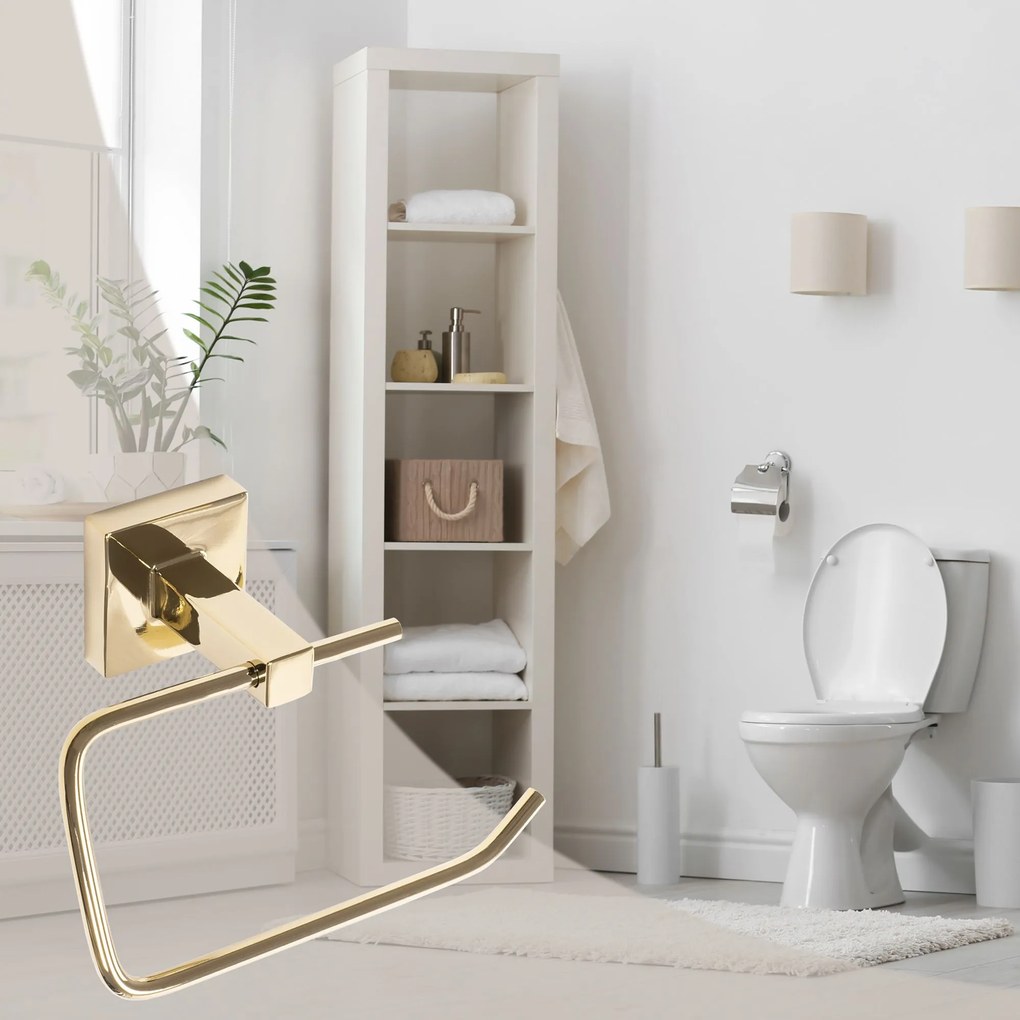 Falra szerelhető wc papír tartó Gold 322199A