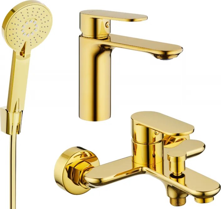 Mexen Milo R40 fürdőkád szett, arany - 71303R40-50