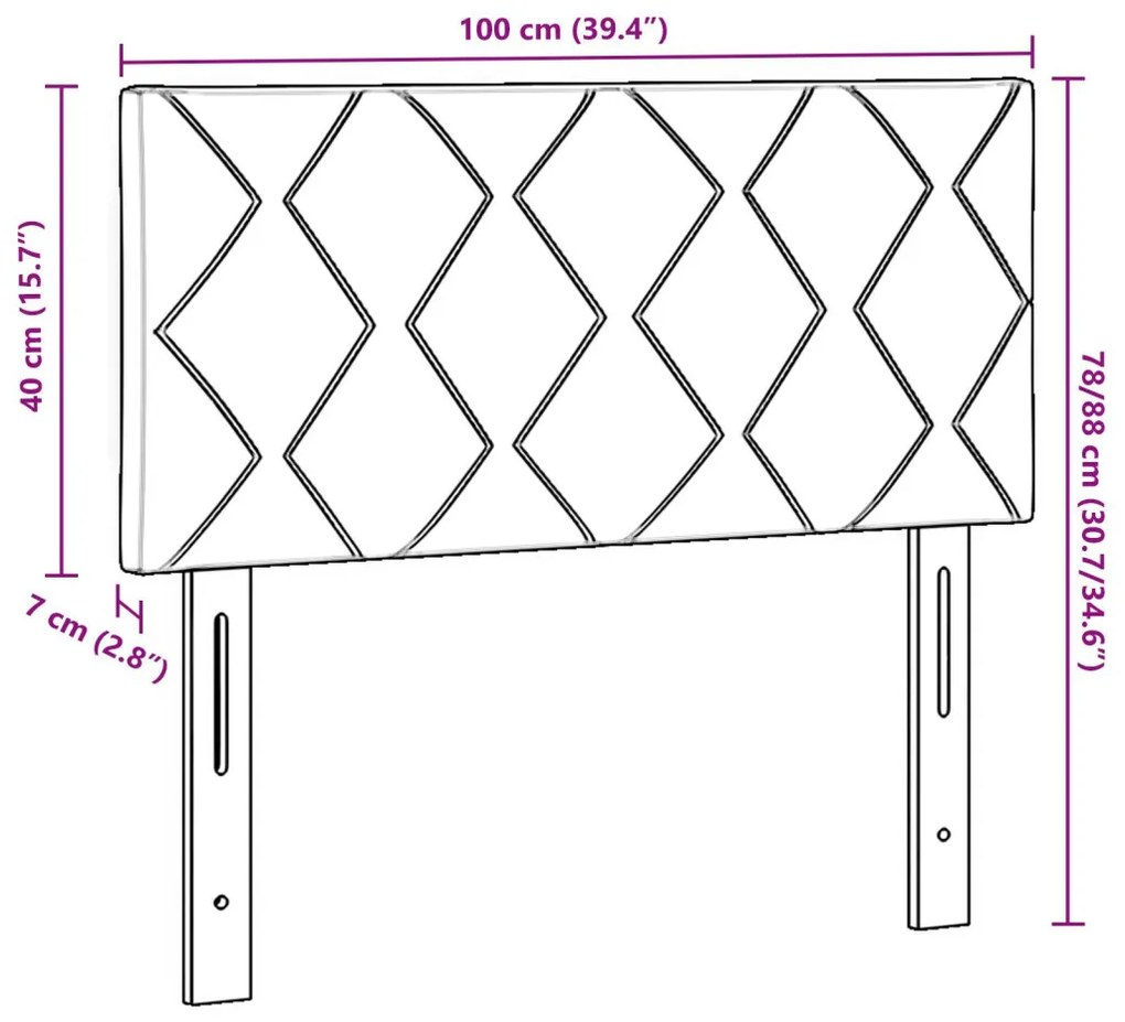 Fejtámla Gyémánt Blokk Design Taupe 100 cm Szövet