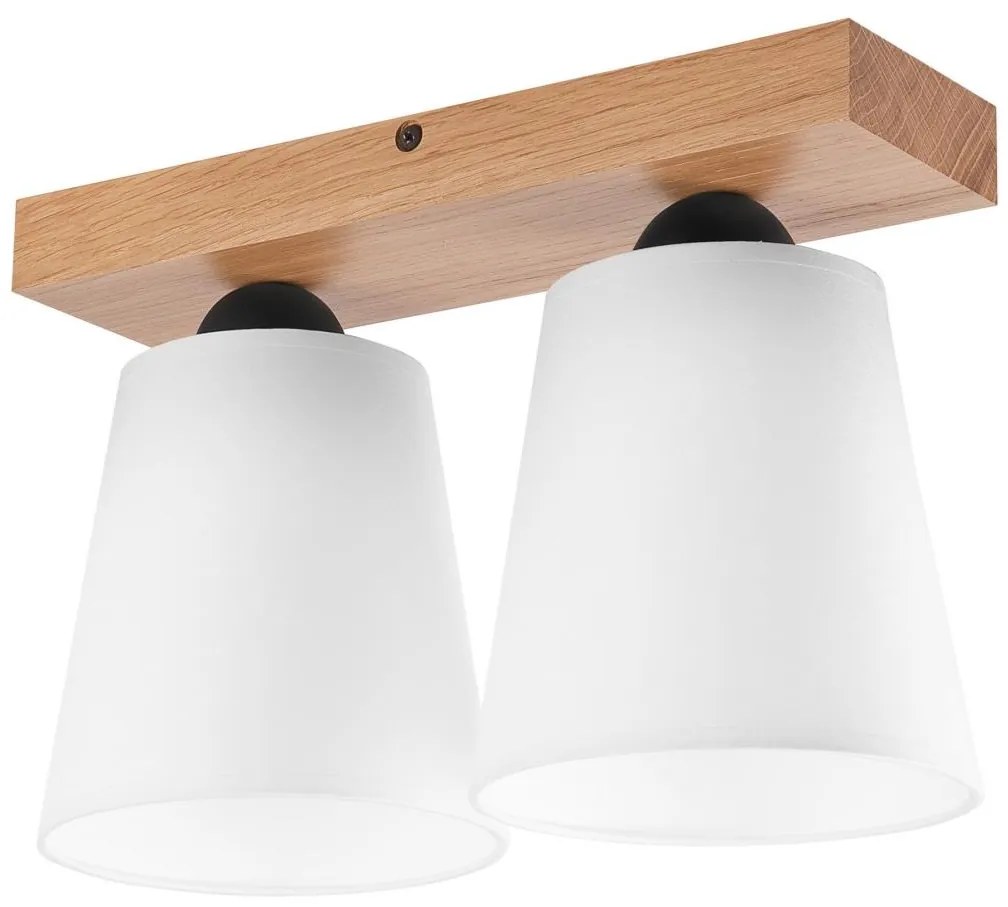 Felületre szerelhető csillár LULA 2xE27/60W/230V tölgy