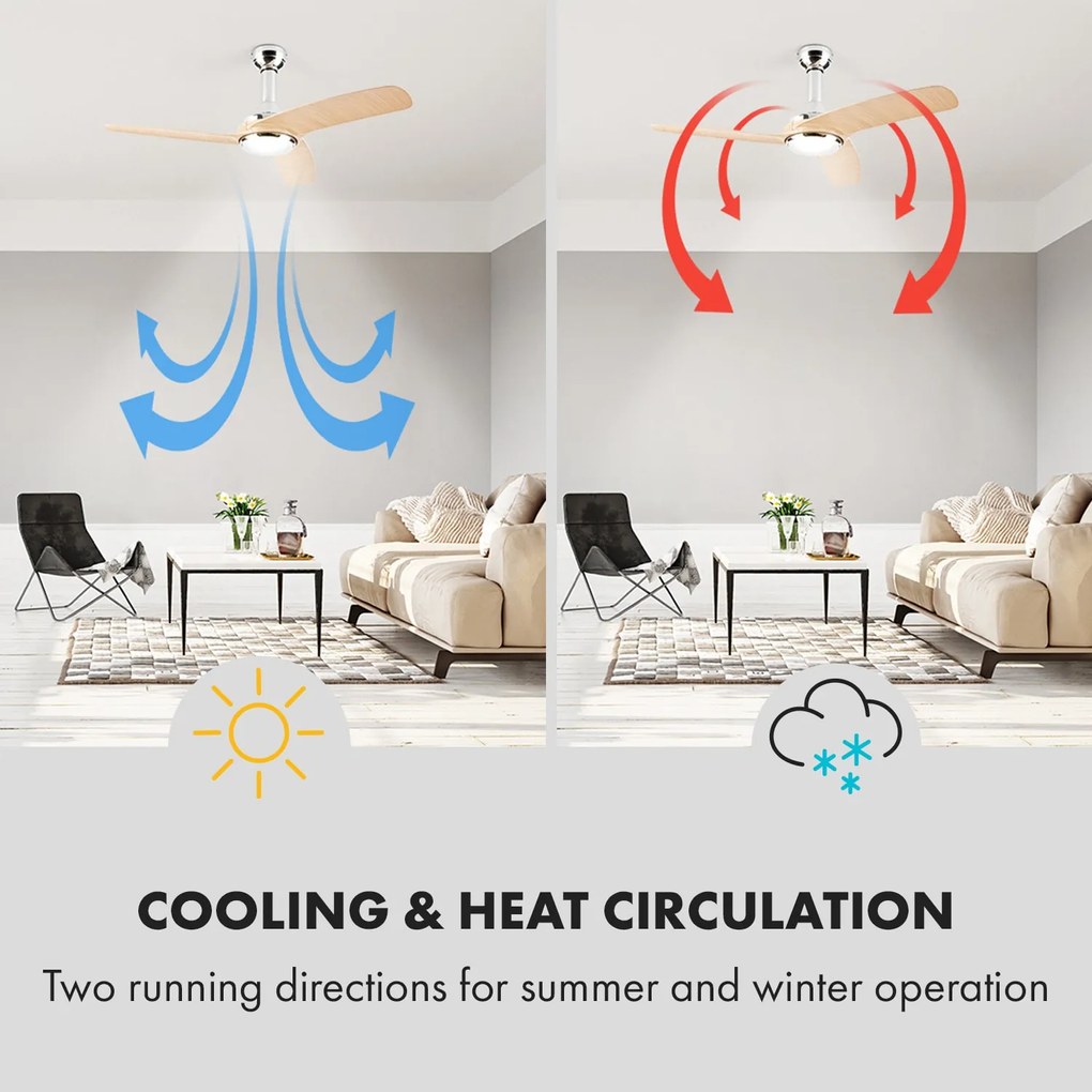 Silent Service, mennyezeti ventilátor, Ø: 128 cm, teljesítmény: 25 W, fa kialakítás
