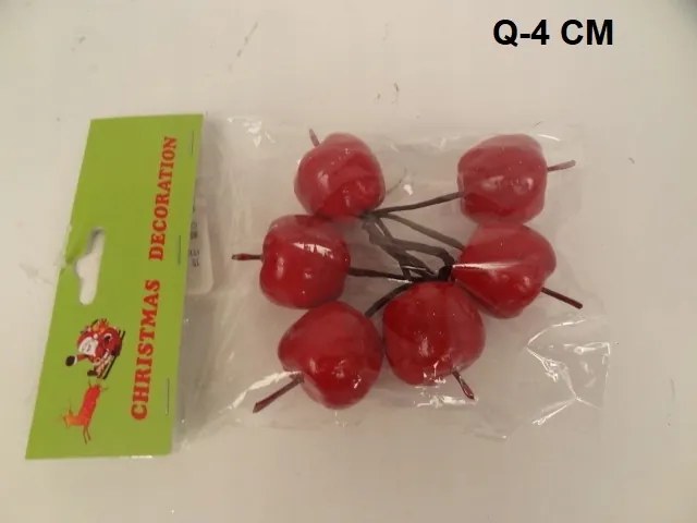 Karácsonyfadísz, nádhoz Pikk-pakk, piros