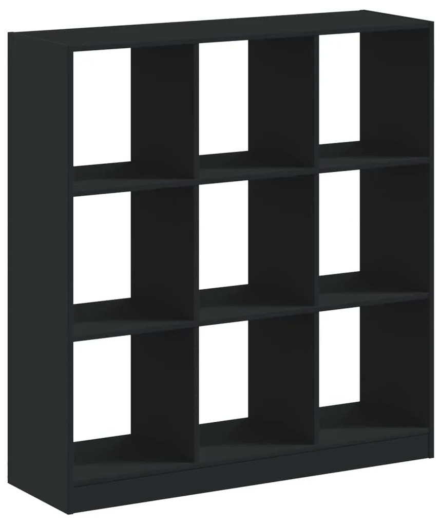fekete szerelt fa könyvszekrény 102 x 32 x 108 cm
