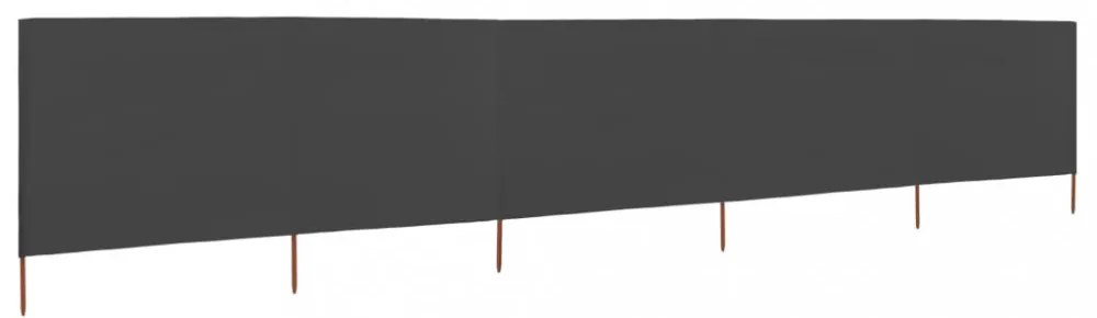 antracitszürke szövet 5-paneles szélfogó 600 x 80 cm