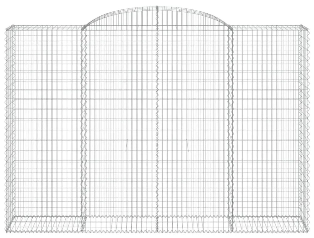 2 db íves horganyzott vas gabion kosár 300x50x200/220 cm
