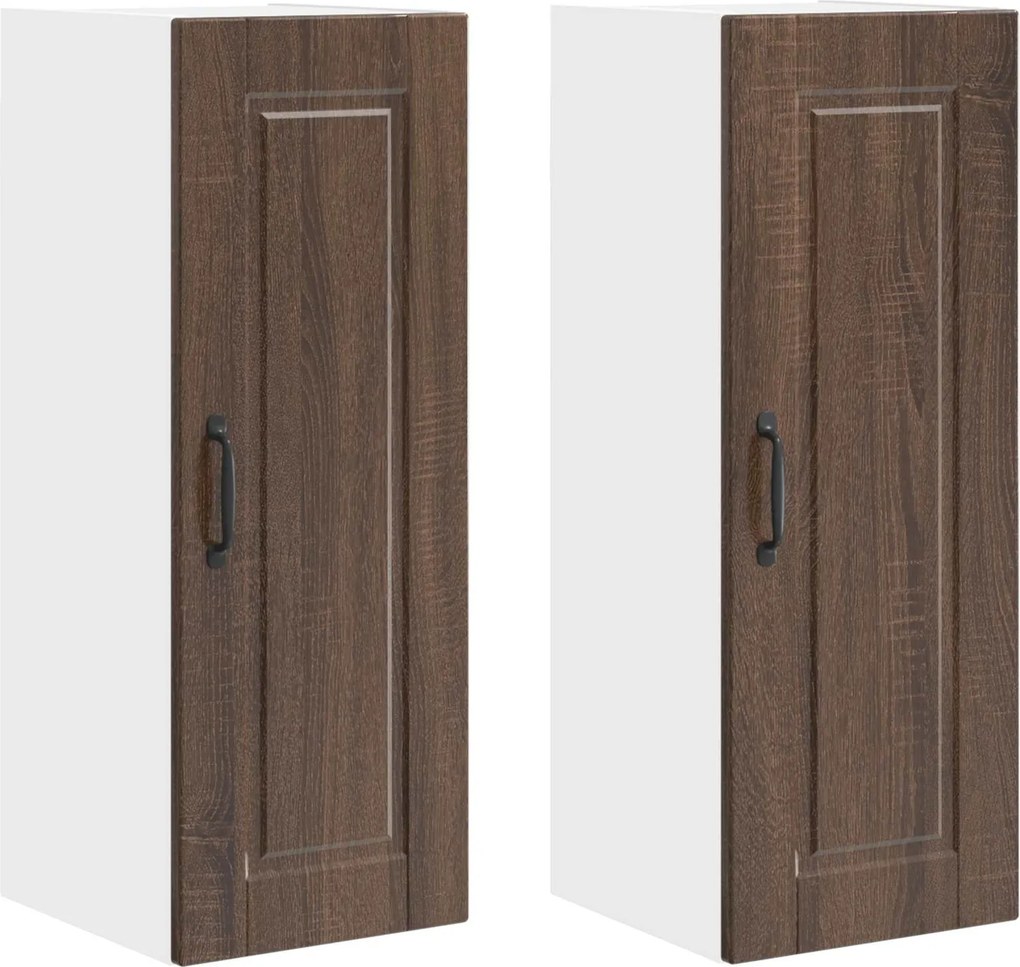 vidaXL Konyhaszekrény 2 pcs Barna Tölgy 30 x 31 x 80 cm Faanyag