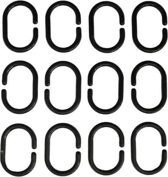 Fekete Zuhanyfüggöny Kiváló minőségű anyag a fürdőszobába