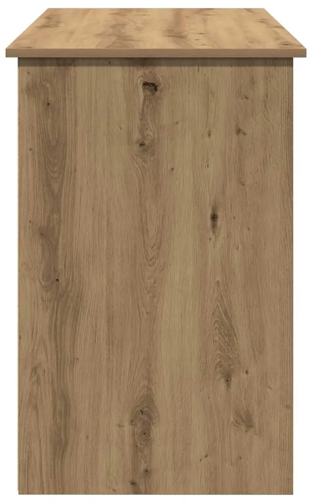kézműves tölgy színű szerelt fa íróasztal 102x50x75 cm
