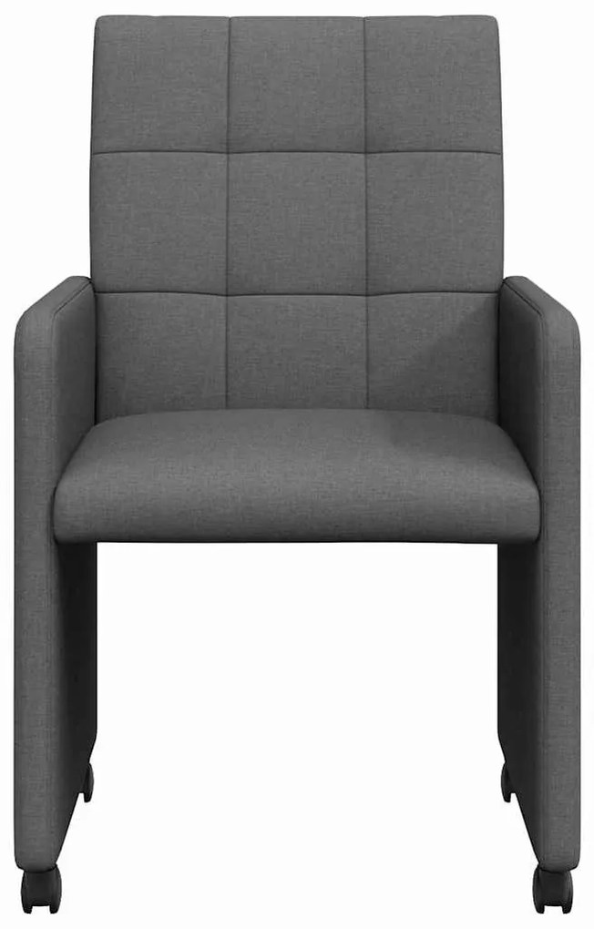 Kerekes Étkező Székek 2 pcs Sötétszürke 58 x 65 x 94 cm szövet