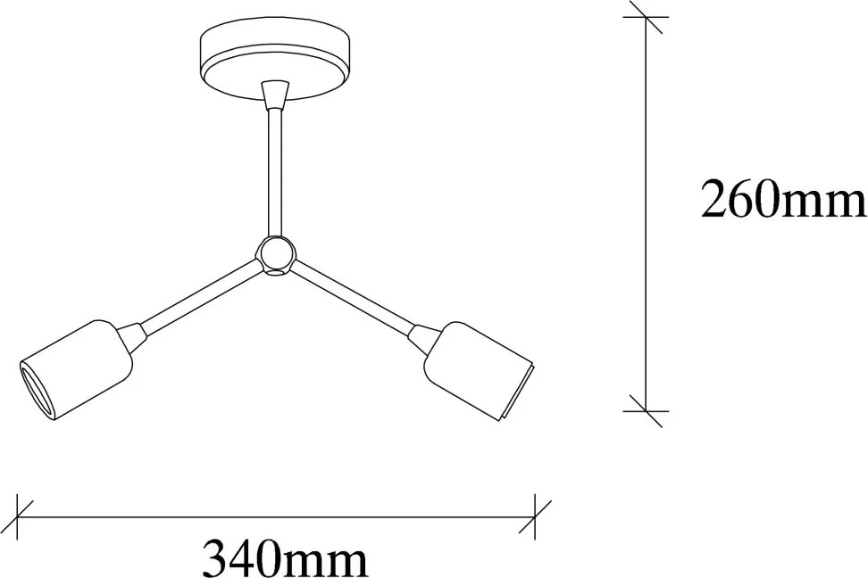 Sparrow mennyezeti lámpa, fekete