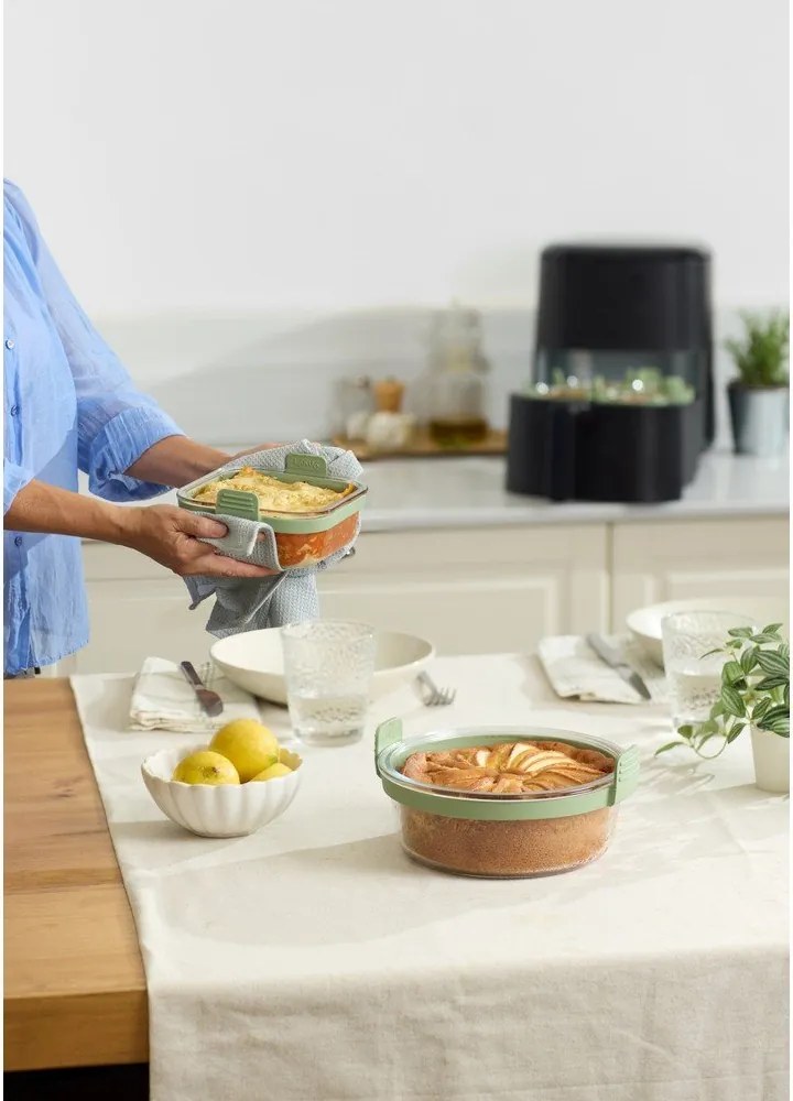 Üveg sütőforma forrólevegős fritőzhöz 20,5x19,5 cm – Lékué