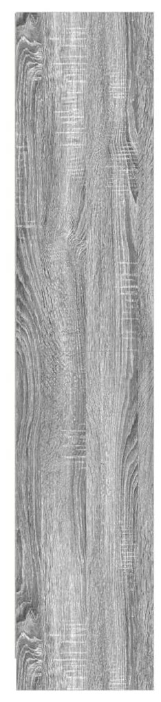 szürke sonoma színű szerelt fa könyvespolc 57 x 28,5 x 141 cm