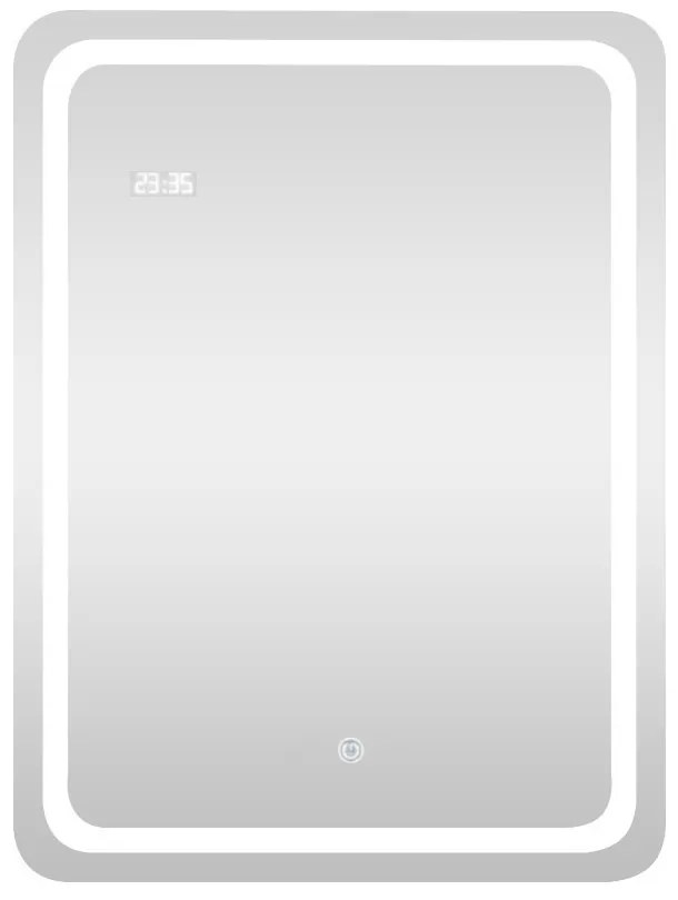 Viva AURA fürdőszoba tükör - érintőkapcsolós - páramenetesítős - órával - LED - ÁLLÓ - 60 x 80 cm