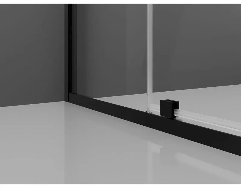 Mexen Exo, 1 szárnyú ajtó nyitáshoz 110x200 cm, 6mm átlátszó üveg, fekete profil, 819-110-000-70-00