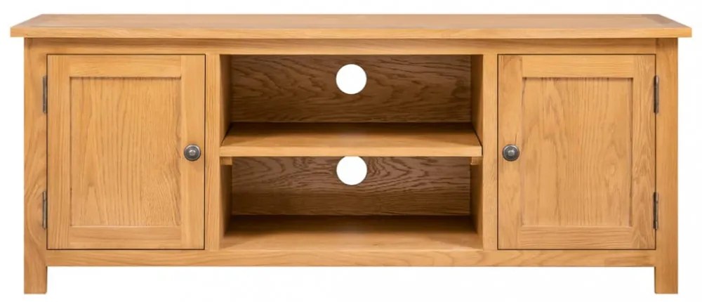 tömör tölgyfa TV szekrény 110x35x44 cm