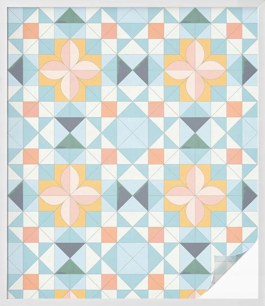 Ablakfólia Öntapadós Adatvédelem Színes geometria 100x116