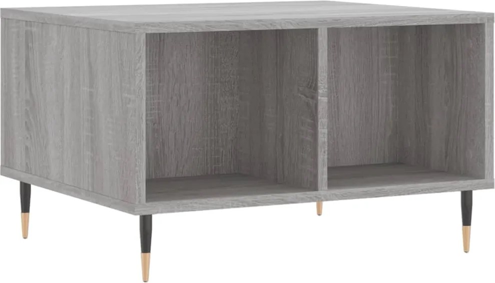 vidaXL szürke sonoma színű szerelt fa dohányzóasztal 60 x 50 x 36,5 cm