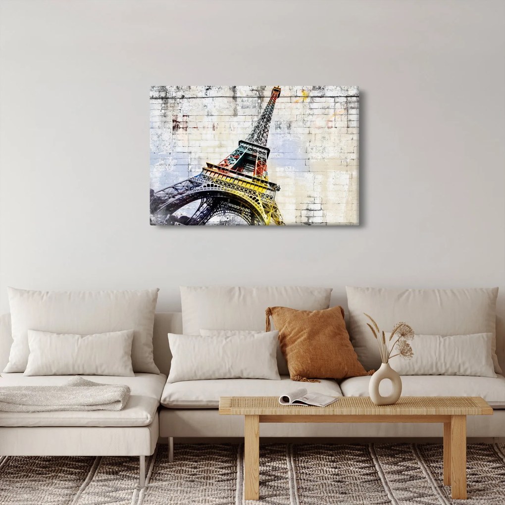 Kép - Az Eiffel-torony digitális művészete (90x60 cm)