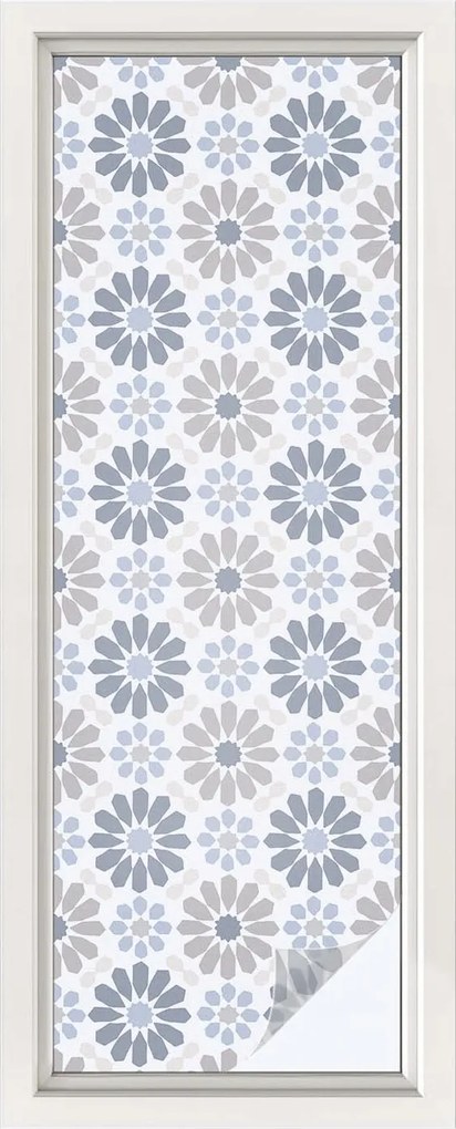 Ablakfólia öntapadós adatvédelem Virágos mozaik 50x146