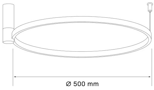 LED Mennyezeti lámpa NOEMI LED/20W/230V 4000K átm. 50 cm matt króm