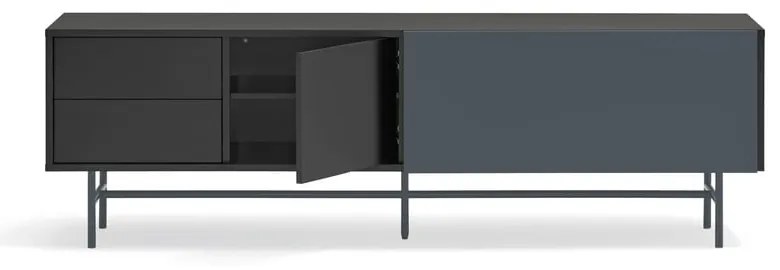 Fekete-antracitszürke TV-állvány 180x56 cm Nube – Teulat