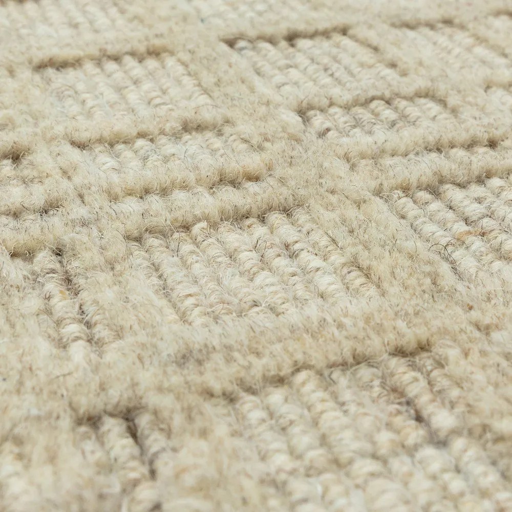 Krémszínű kézi szövésű gyapjúkeverék szőnyeg 200x290 cm Thatch Sand – Asiatic Carpets