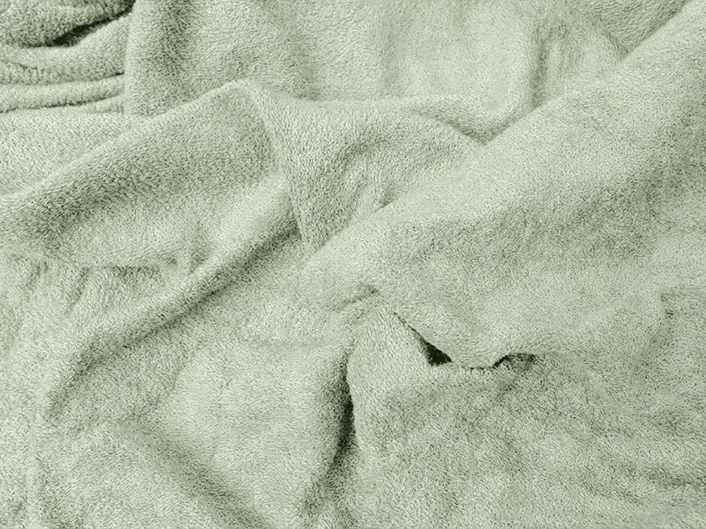 Frottír gumis lepedő EXCLUSIVE világos mentás 90 x 200 cm