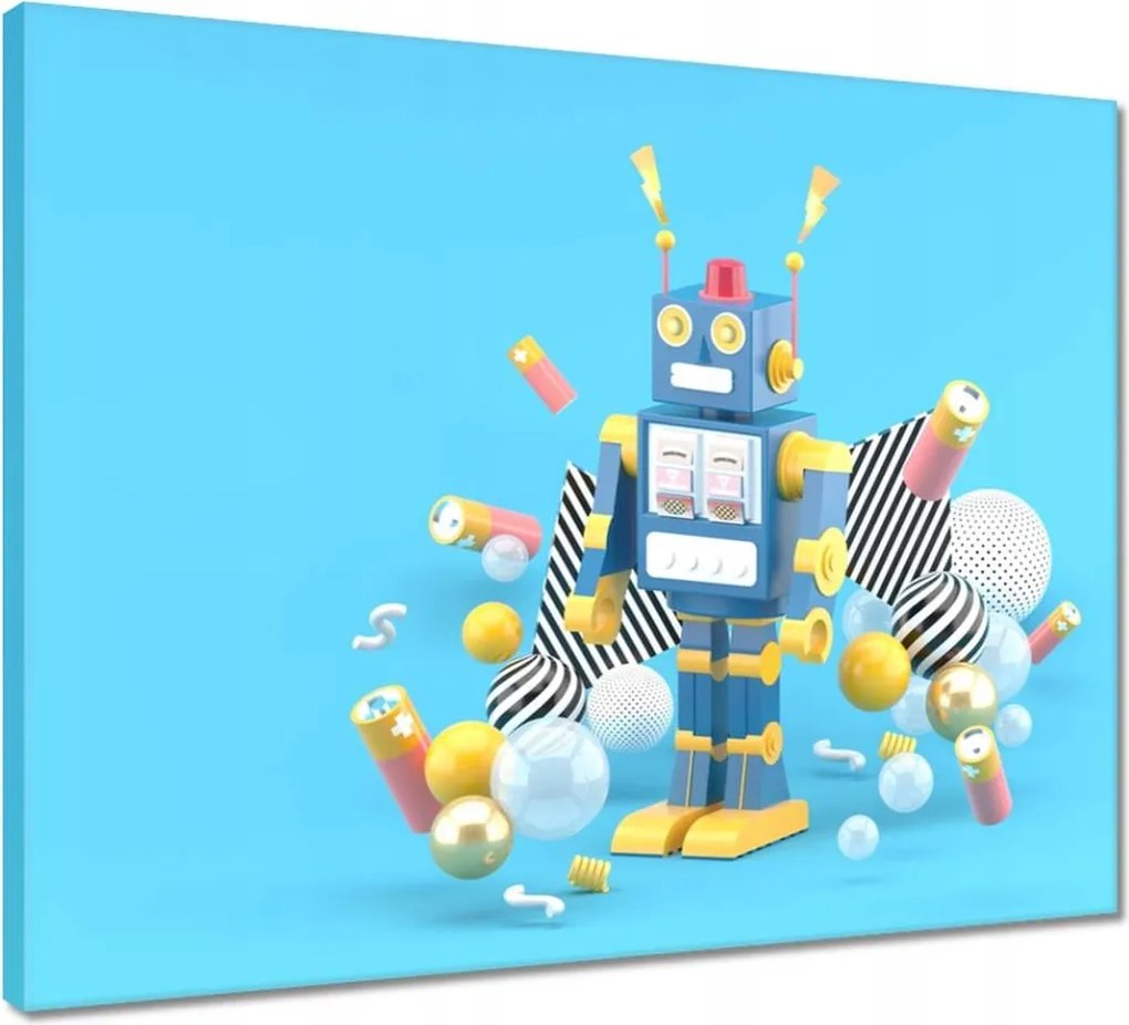 Vászonkép 50x40 Kék robot