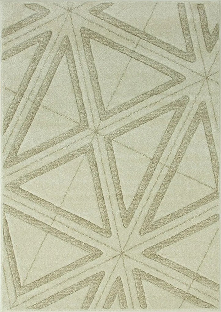 80x150 cm Divatos Krémszínű Bézs Szőnyeg Soho Háromszögek