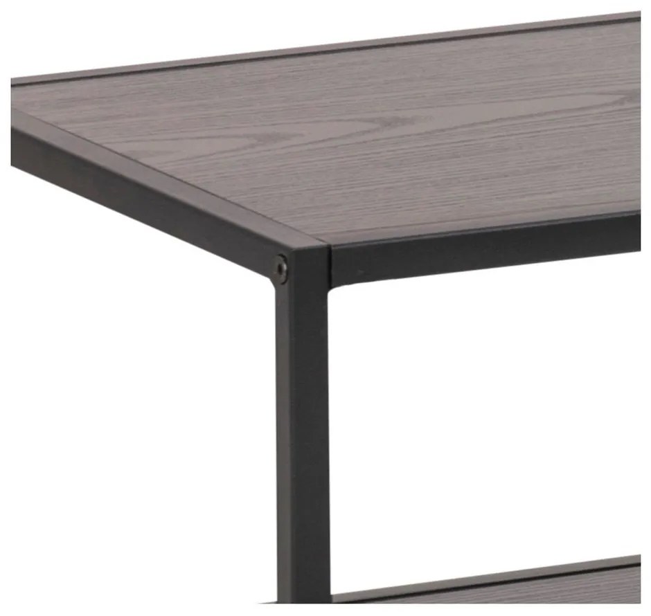 Seaford fekete TV-állvány kőrisfa dekorral, 120 x 46 cm - Actona