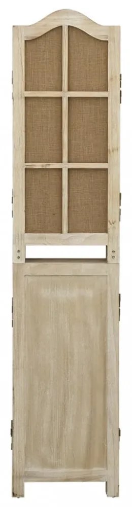 4 paneles barna szövet paraván 140 x 165 cm