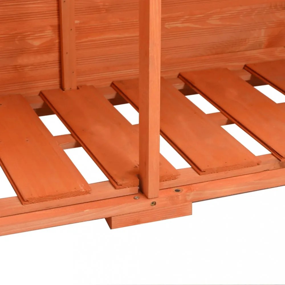 fa kerti fészer 128x42x91 cm